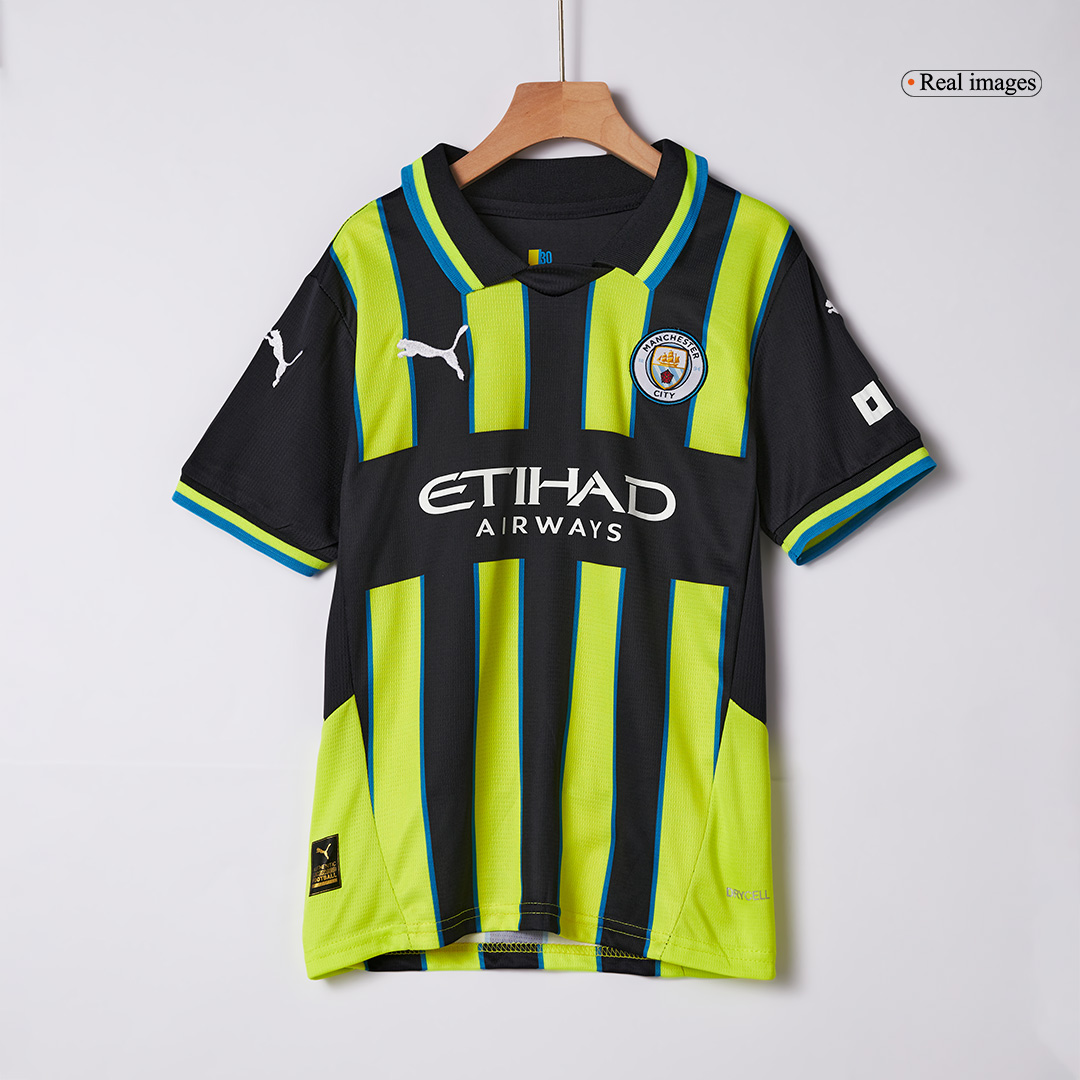 Manchester City Away Soccer Jersey Kit Kids(Jersey+Shorts) - gojersey
