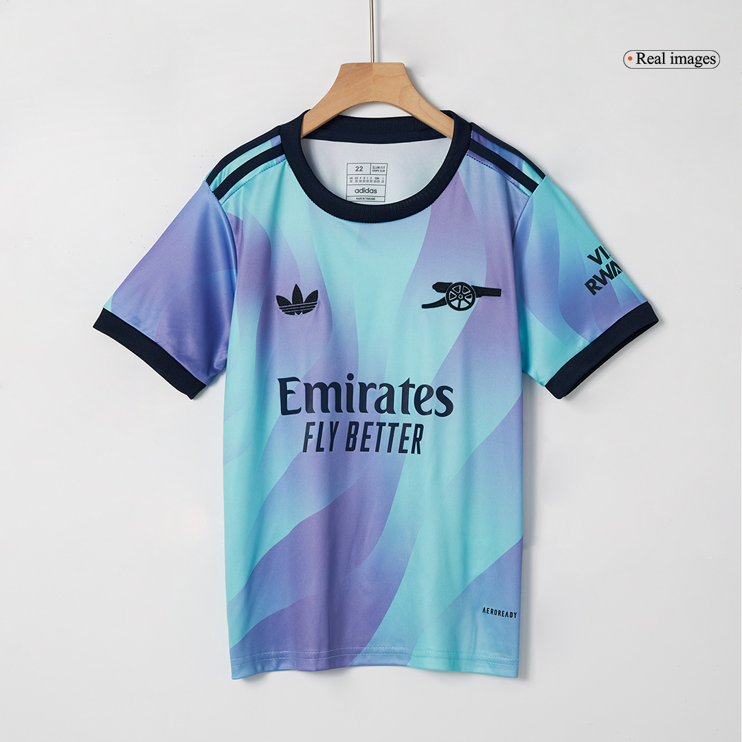 Arsenal Third Away Soccer Jersey Kit Kids(Jersey+Shorts+Socks) - gojersey