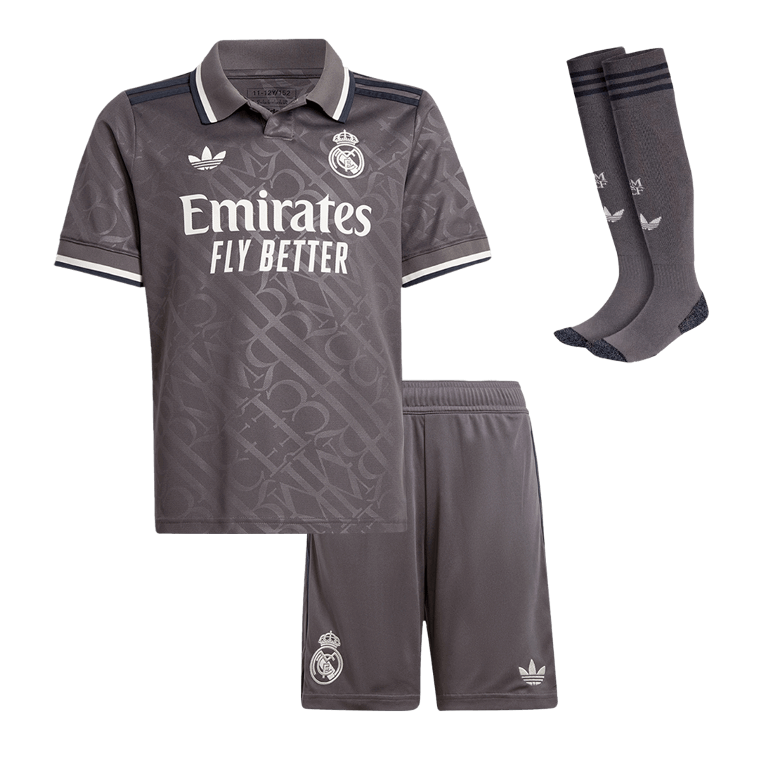 Real Madrid Third Away Soccer Jersey Kit Kids(Jersey+Shorts+Socks) - gojersey