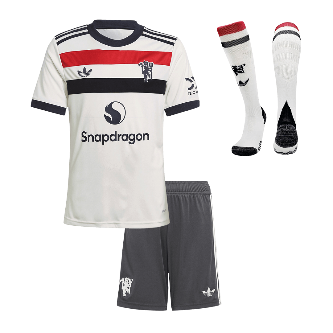 Manchester United Third Away Soccer Jersey Kit Kids(Jersey+Shorts+Socks) - gojersey
