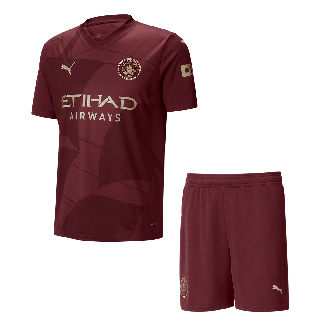 Manchester City Third Away Soccer Jersey Kit (Jersey+Shorts) - gojersey