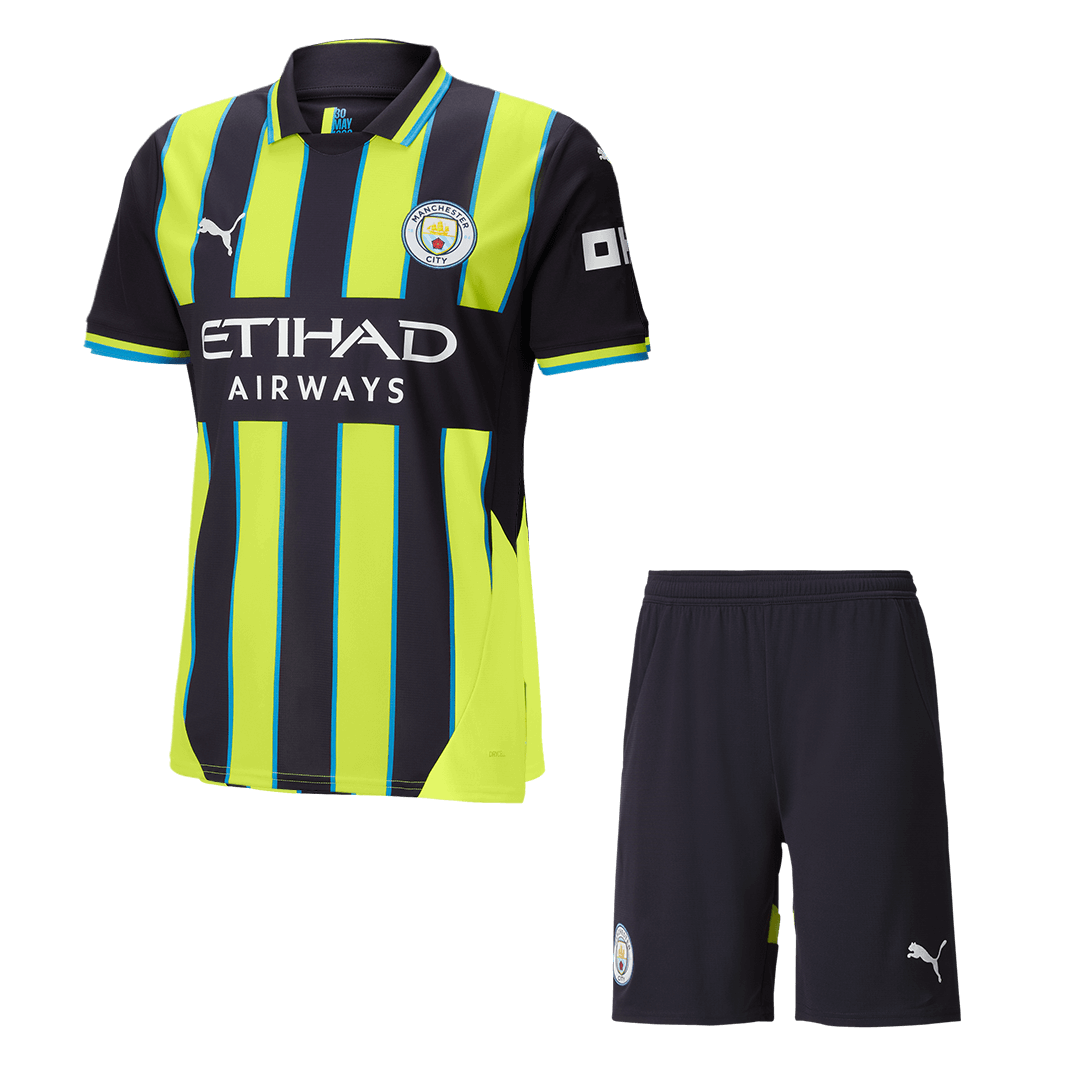 Manchester City Away Soccer Jersey Kit (Jersey+Shorts) - gojersey