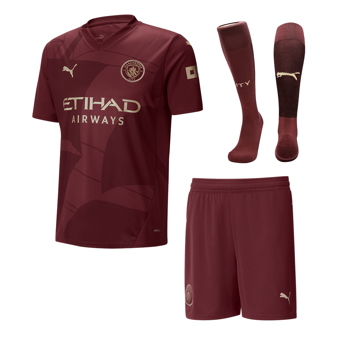 Manchester City Third Away Soccer Jersey Kit (Jersey+Shorts+Socks) - gojersey