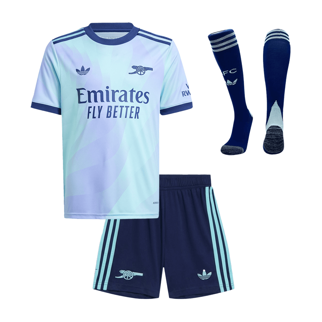 Arsenal Third Away Soccer Jersey Kit Kids(Jersey+Shorts+Socks) - gojersey