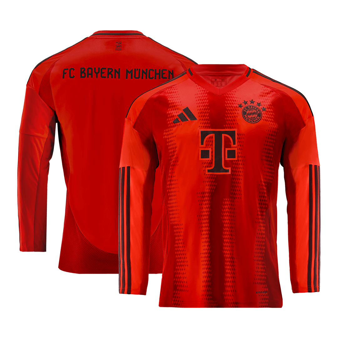 Bayern Munich Long Sleeve Home Soccer Jersey - gojersey