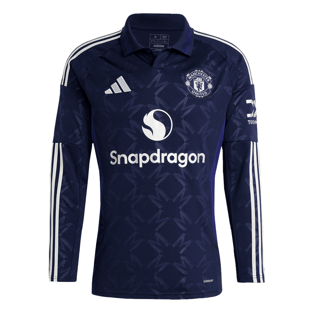 Manchester United Long Sleeve Away Soccer Jersey - gojersey