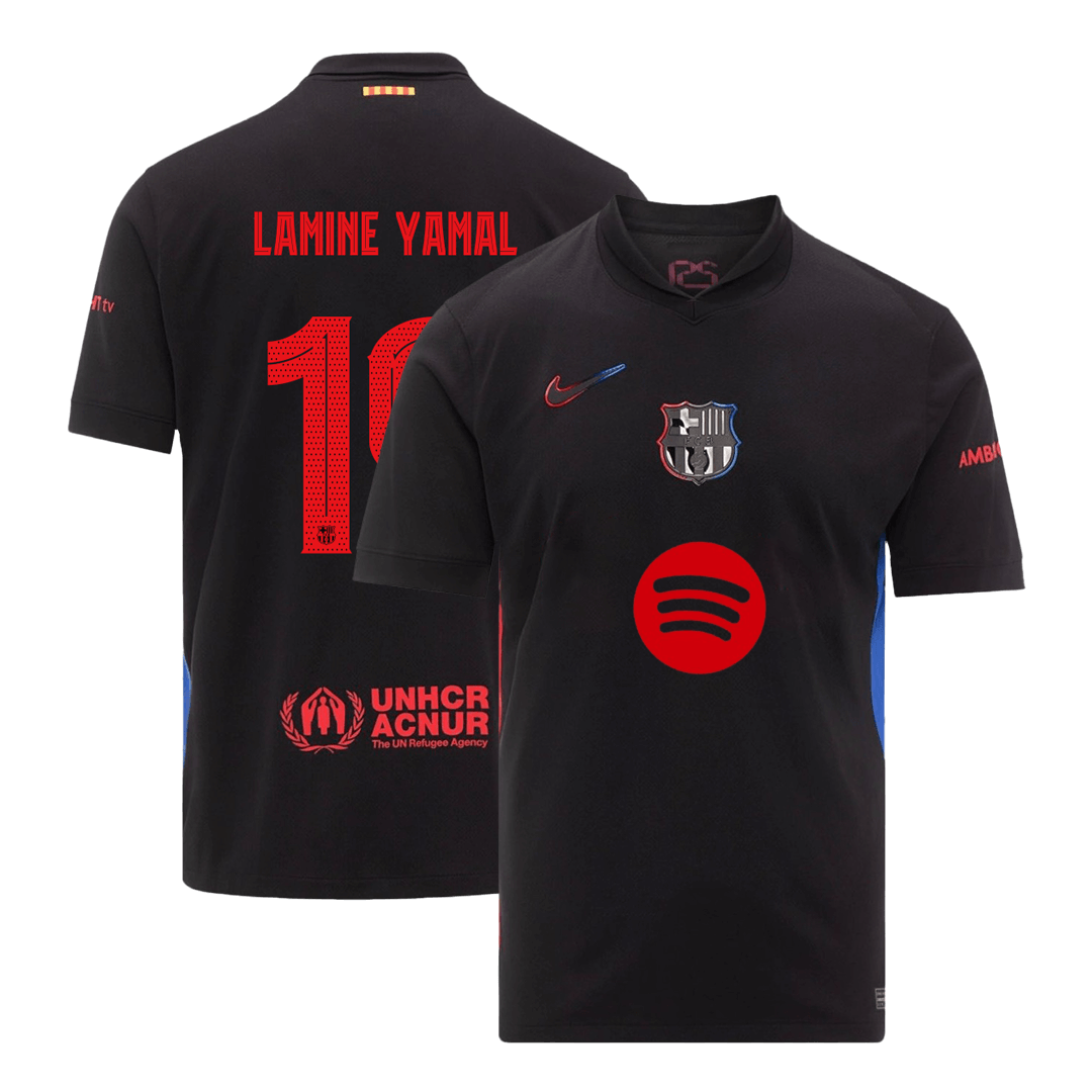 Barcelona LAMINE YAMAL #19 Away Soccer Jersey - UCL (Spotify Logo Without Text) - gojersey