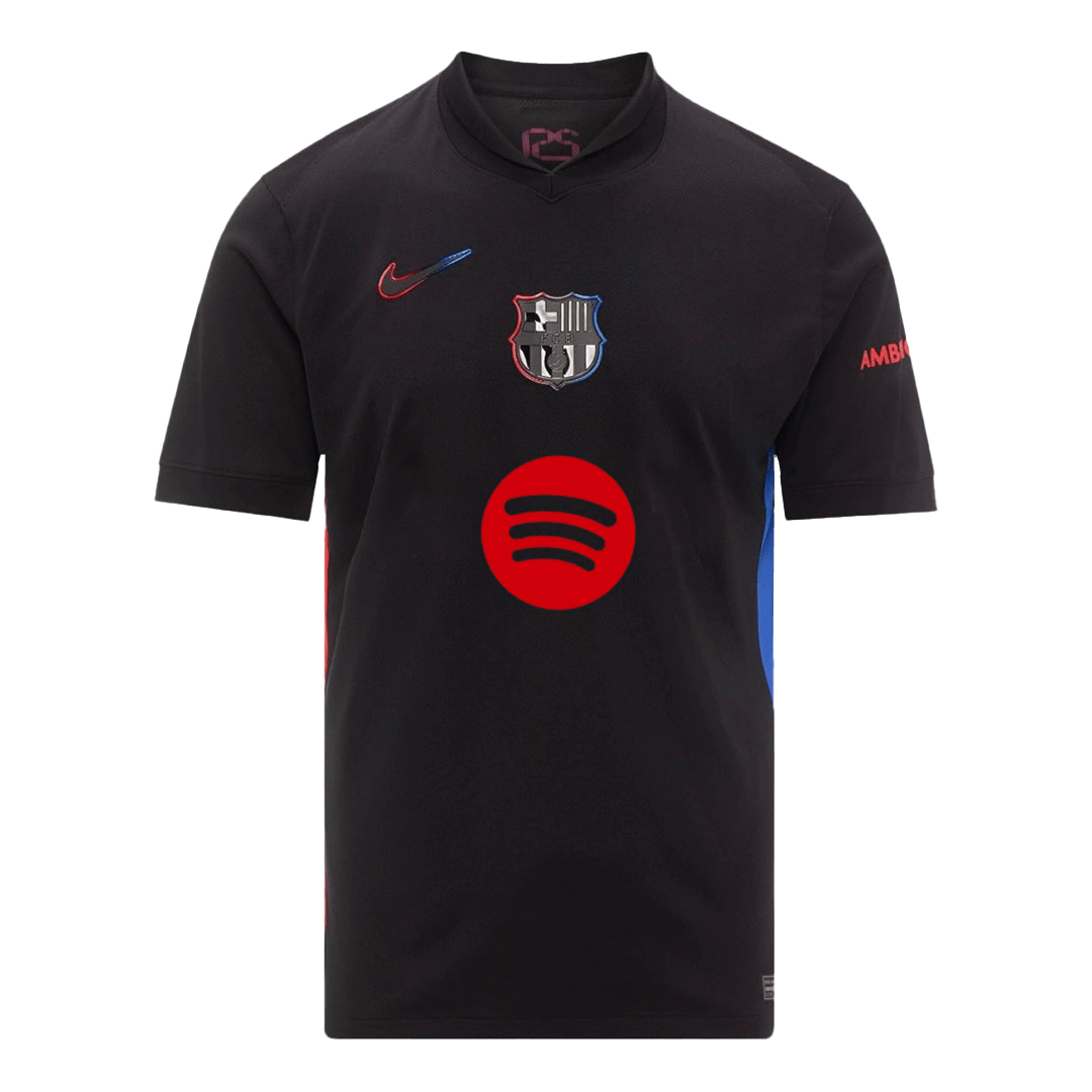 Barcelona Away Soccer Jersey- Spotify Logo Without Text - gojersey