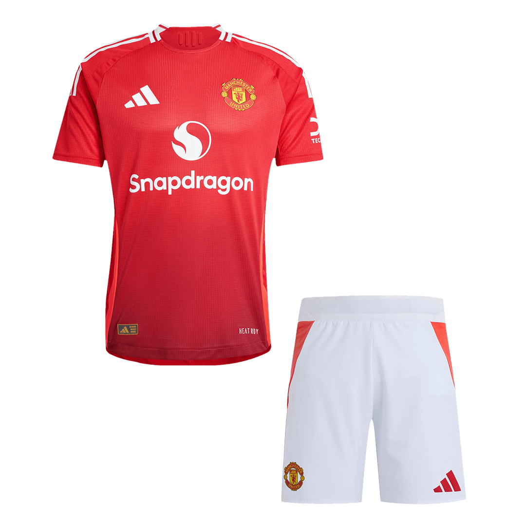 Manchester United Home Soccer Jersey Kit Authentic (Jersey+Shorts) - gojersey