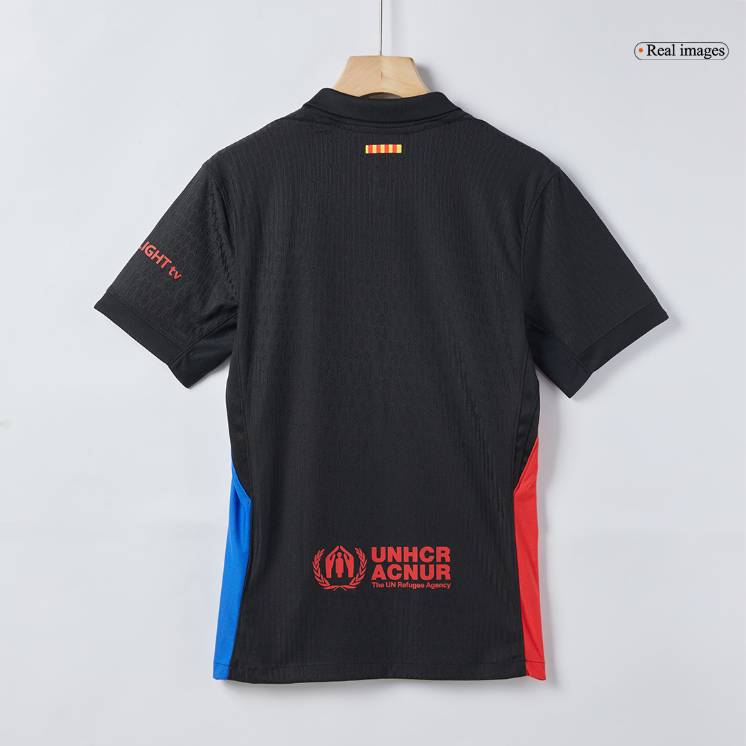 Barcelona Away Soccer Jersey Authentic - Spotify Logo Without Text - gojersey