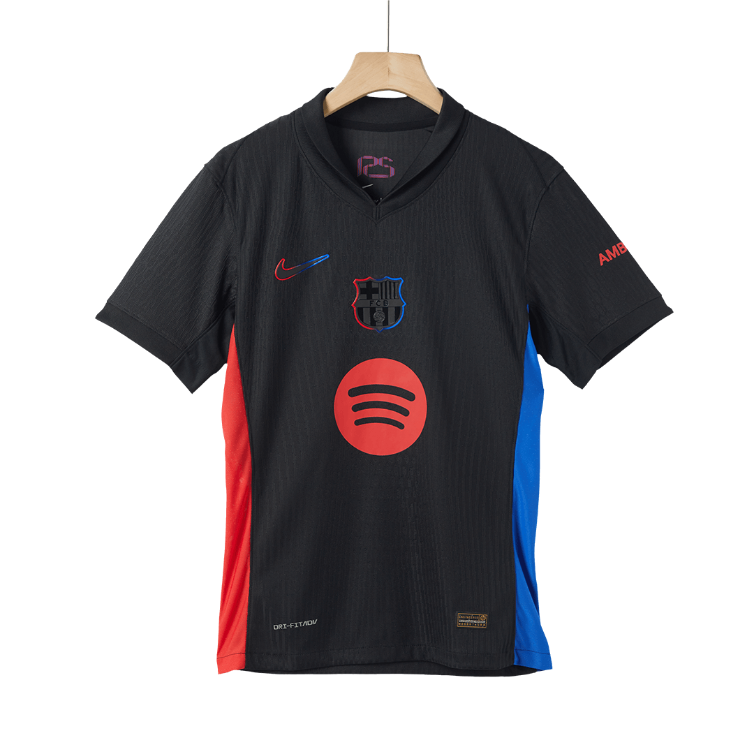 Barcelona Away Soccer Jersey Authentic - Spotify Logo Without Text - gojersey