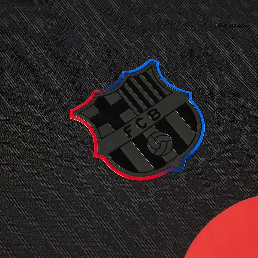 Barcelona Away Soccer Jersey Authentic - Spotify Logo Without Text - gojersey