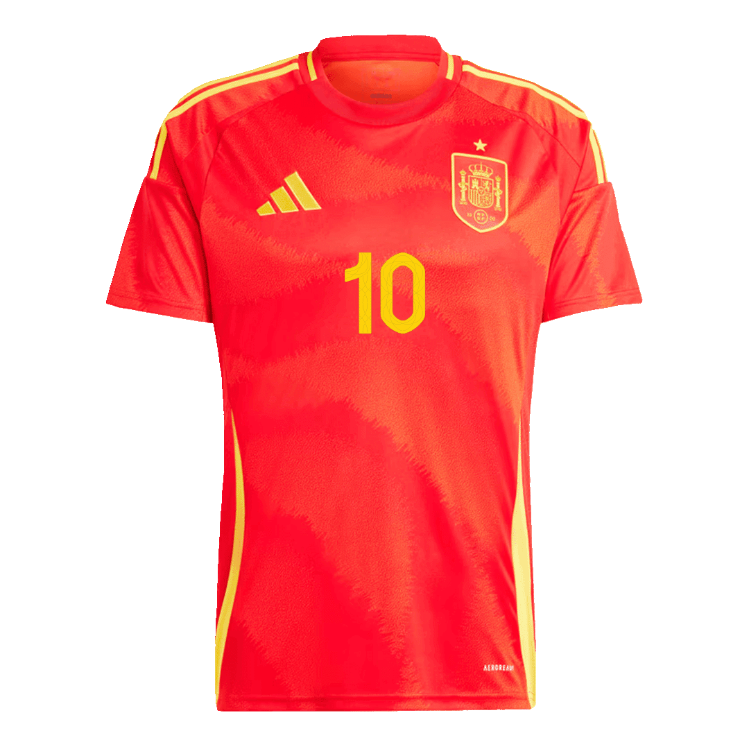 Spain LAMINE YAMAL #10 Home Soccer Jersey EURO - gojersey