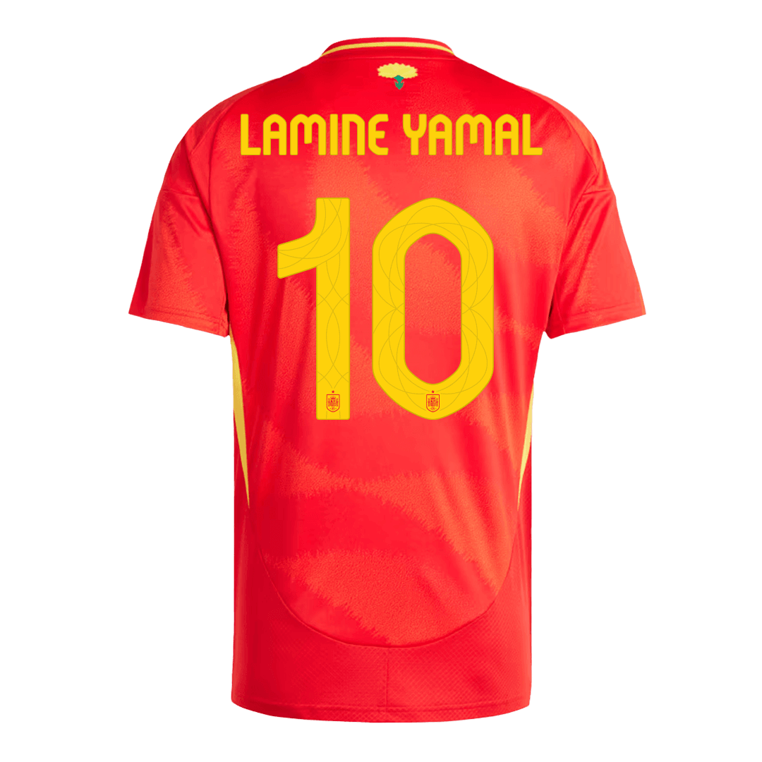 Spain LAMINE YAMAL #10 Home Soccer Jersey EURO - gojersey