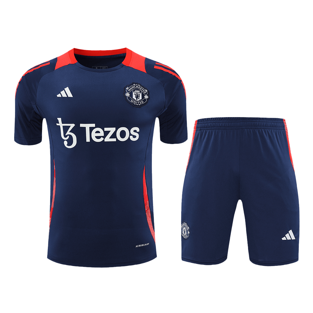 Manchester United Pre-Match Soccer Jersey Kit (Jersey+Shorts) - gojersey