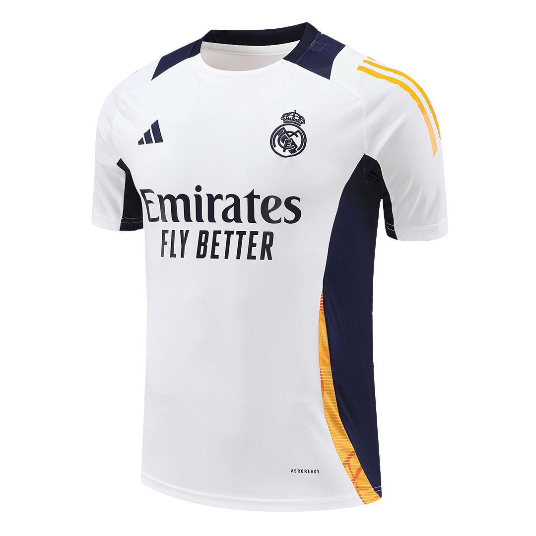 Real Madrid Pre-Match Training Soccer Jersey - White - gojersey