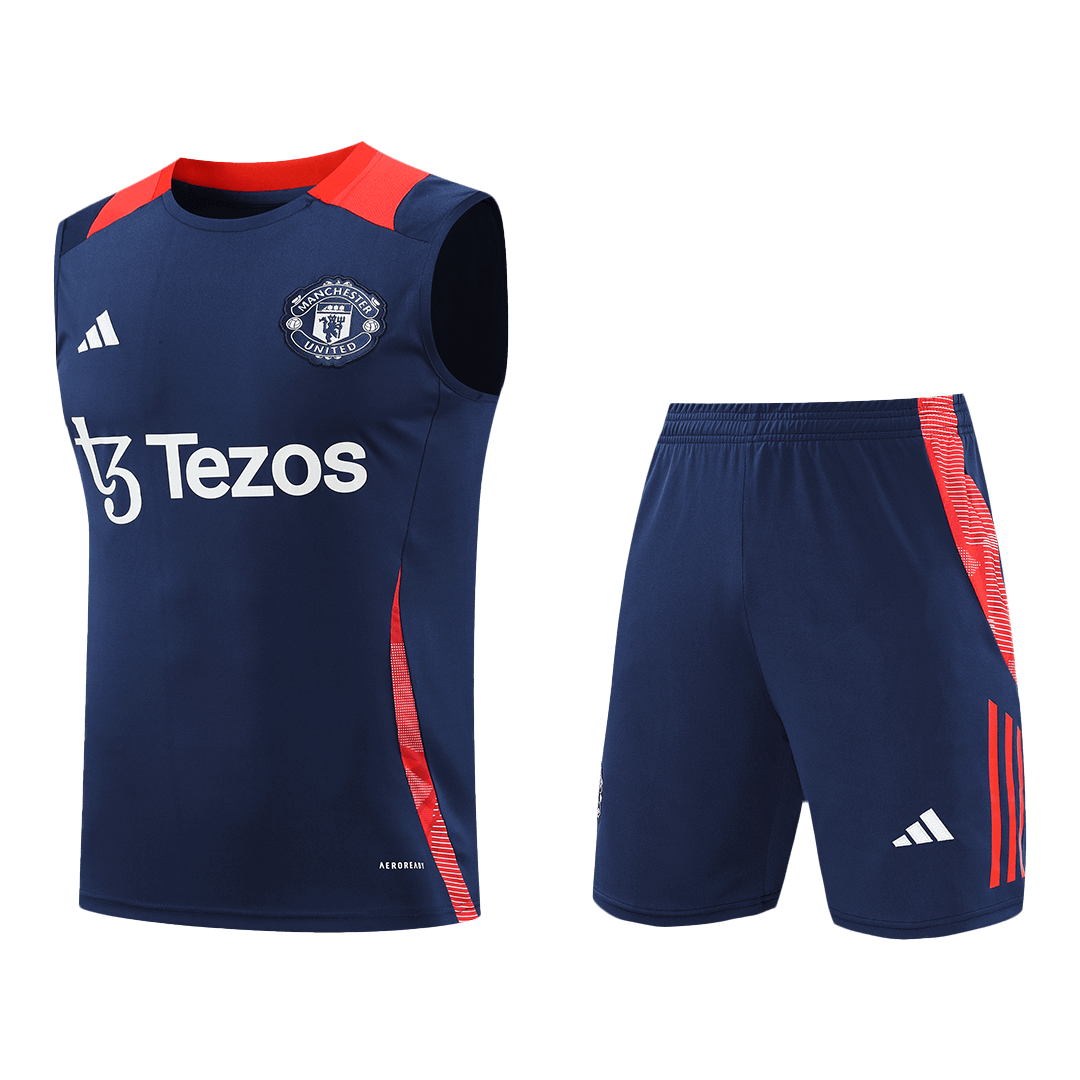 Manchester United Pre-Match Soccer Jersey Kit (Jersey+Shorts) - gojersey