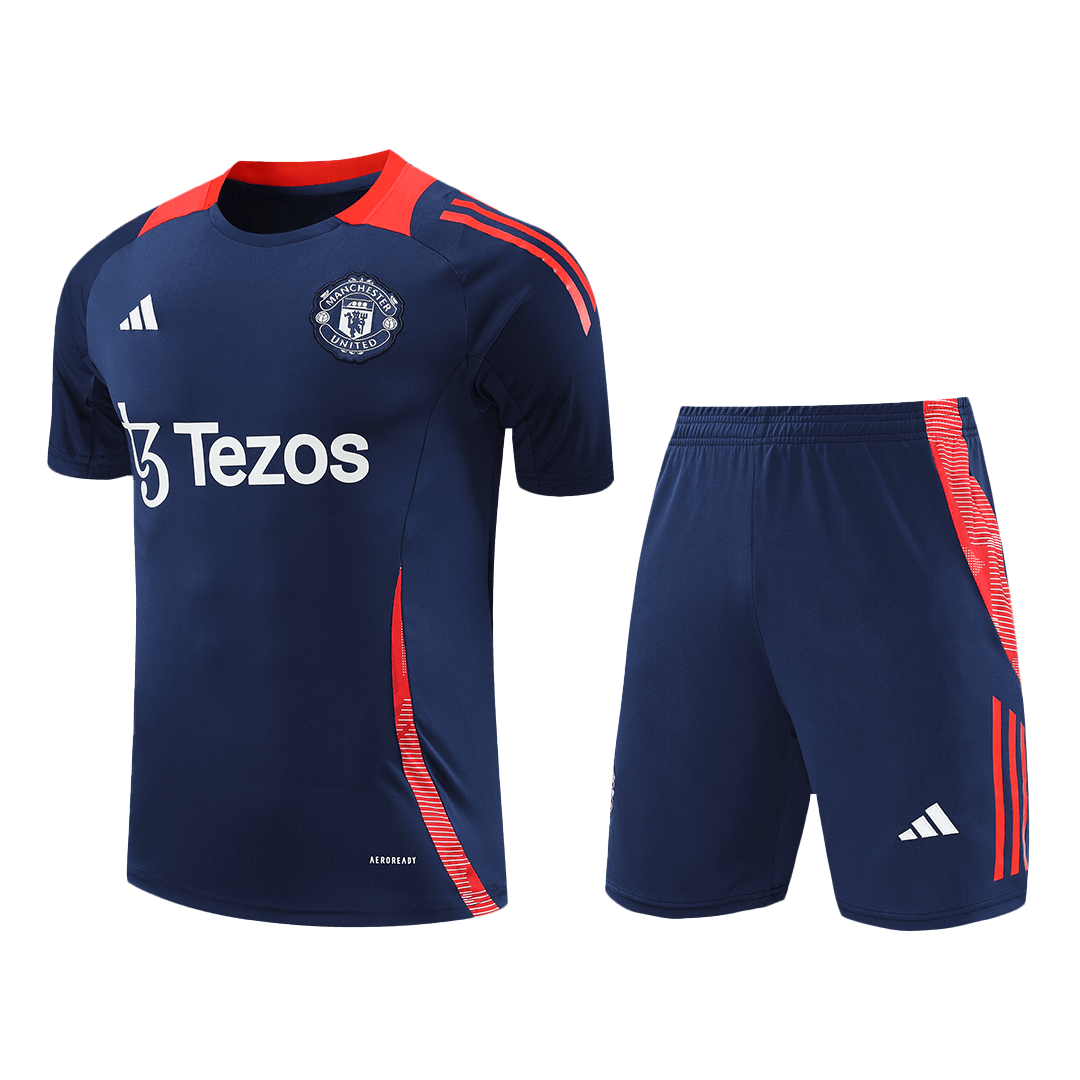 Manchester United Pre-Match Soccer Jersey Kit (Jersey+Shorts) - gojersey