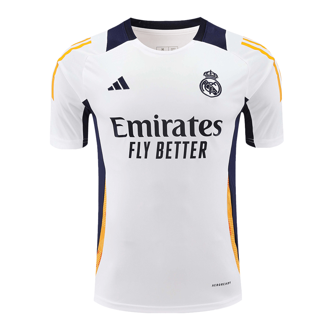 Real Madrid Pre-Match Training Soccer Jersey - White - gojersey
