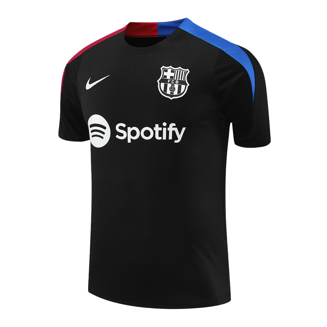 Barcelona Pre-Match Training Soccer Jersey - Black - gojersey