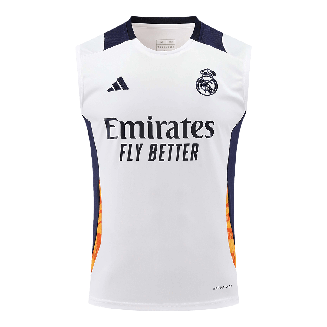 Real Madrid Pre-Match Sleeveless Soccer Jersey - gojersey