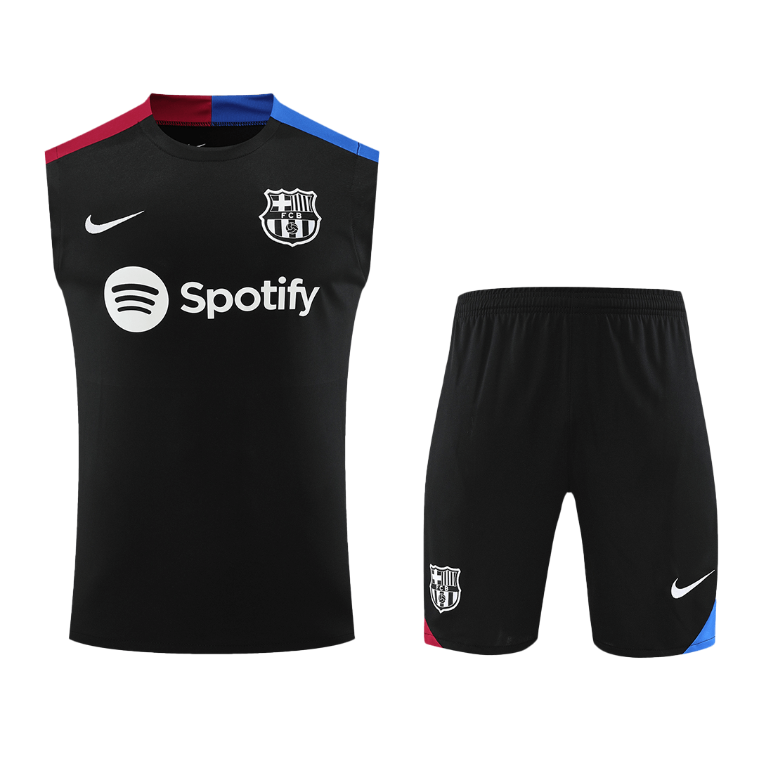 Barcelona Pre-Match Training Soccer Jersey Kit (Jersey+Shorts) - gojersey