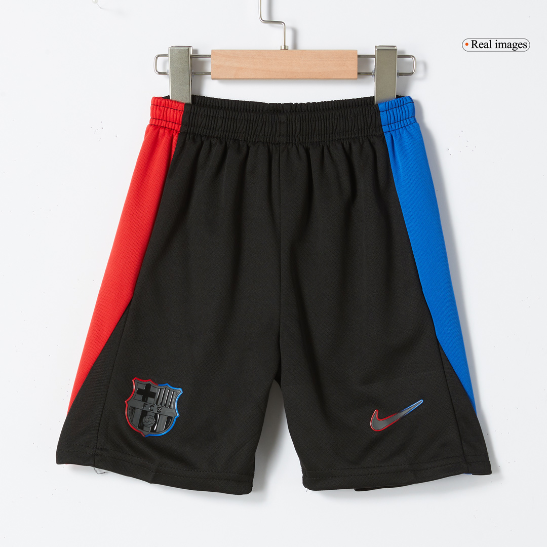 Barcelona Away Soccer Jersey Kit  Kids(Jersey+Shorts)- Spotify Logo Without Text - gojersey