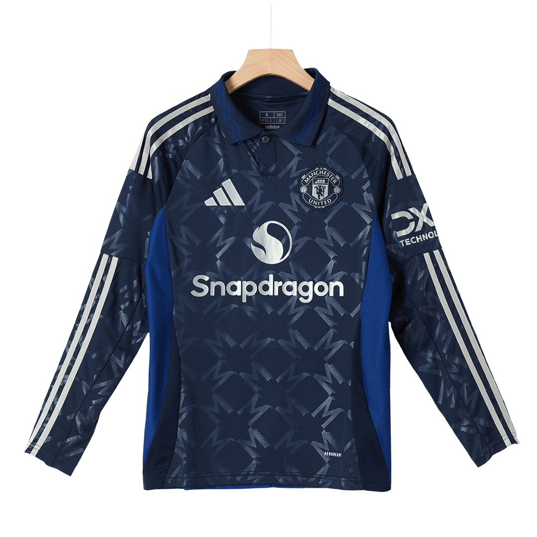 Manchester United Long Sleeve Away Soccer Jersey - gojersey
