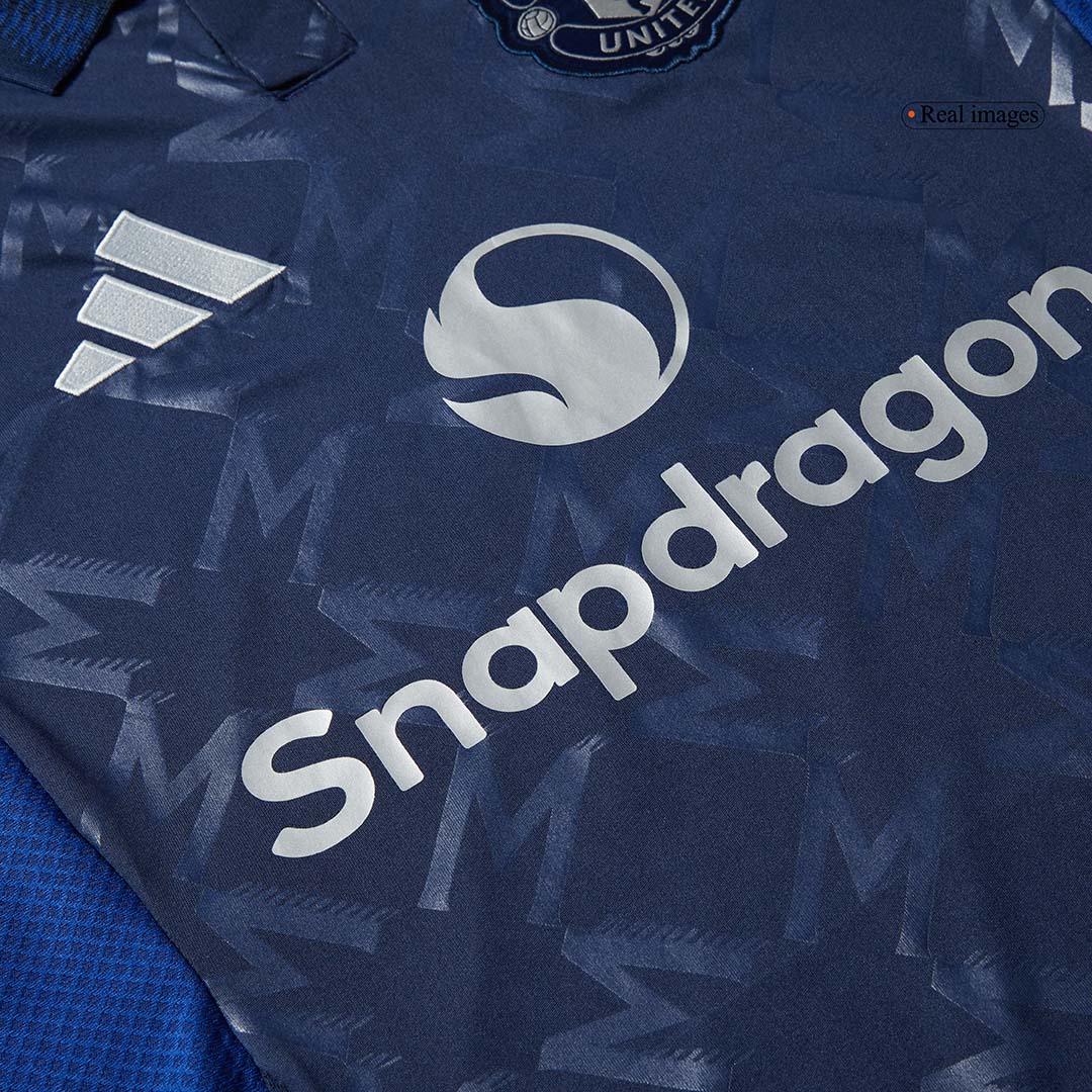 Manchester United Long Sleeve Away Soccer Jersey - gojersey