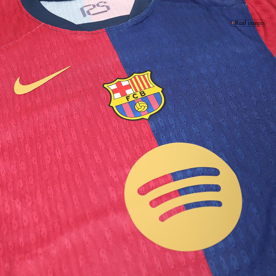 Barcelona Home Soccer Jersey Authentic - 125th Anniversary(Spotify Logo Without Text) - gojersey