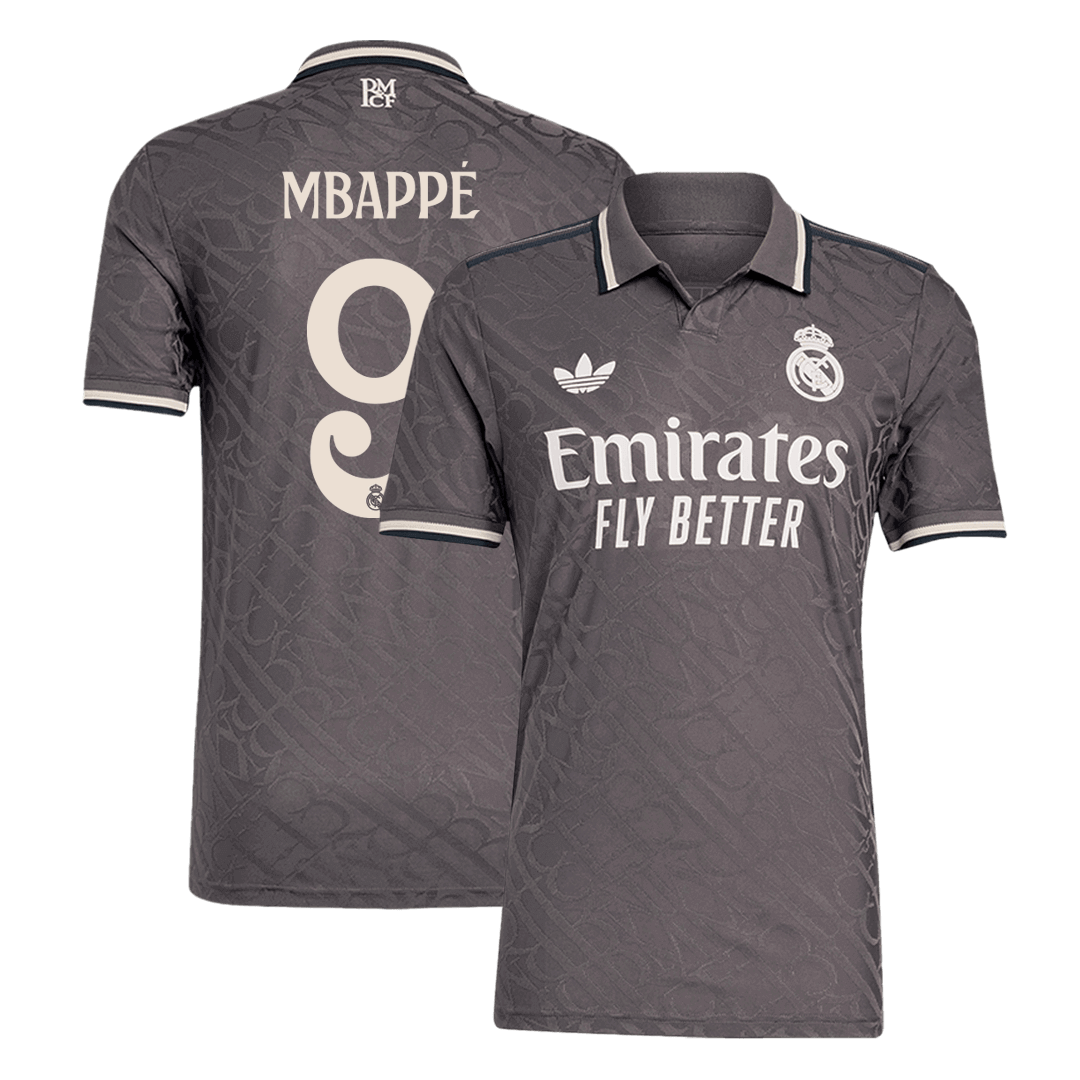 Real Madrid MBAPPÉ #9 Third Away Soccer Jersey Authentic - gojersey
