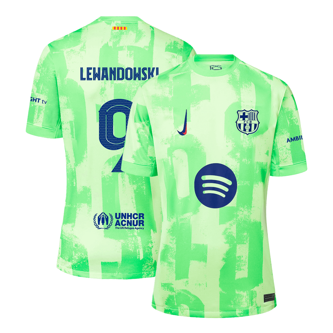 Barcelona LEWANDOWSKI #9 Third Away Jersey - UCL（Spotify Logo Without Text） - gojersey