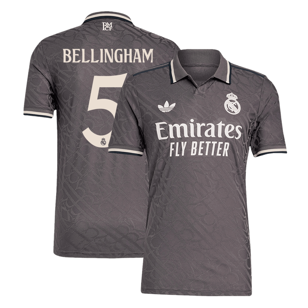 Real Madrid BELLINGHAM #5 Third Away Soccer Jersey Authentic - gojersey