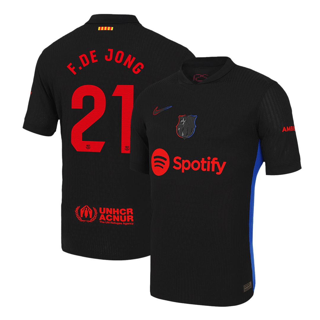 Barcelona F.DE JONG #21 Away Soccer Jersey Authentic - gojersey