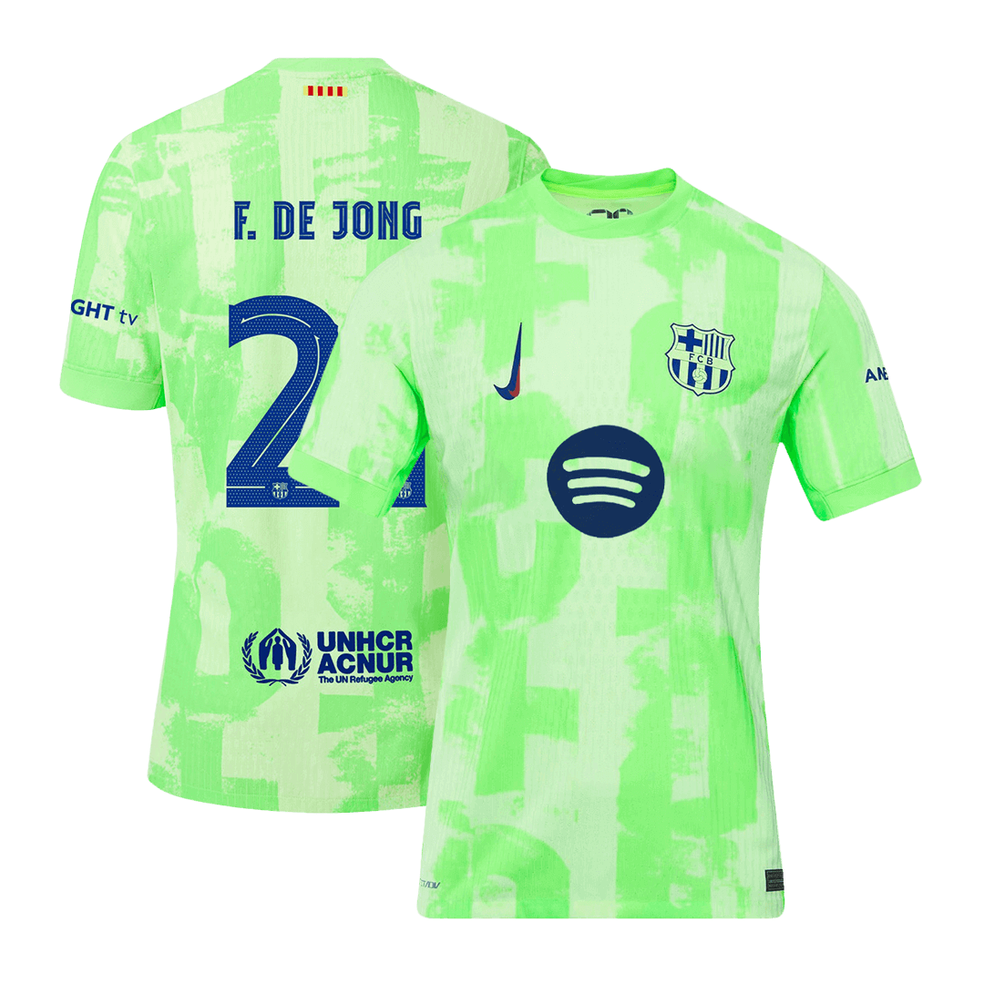 Barcelona F.DE JONG #21 Third Away Soccer Jersey Authentic- UCL（Spotify Logo Without Text） - gojersey
