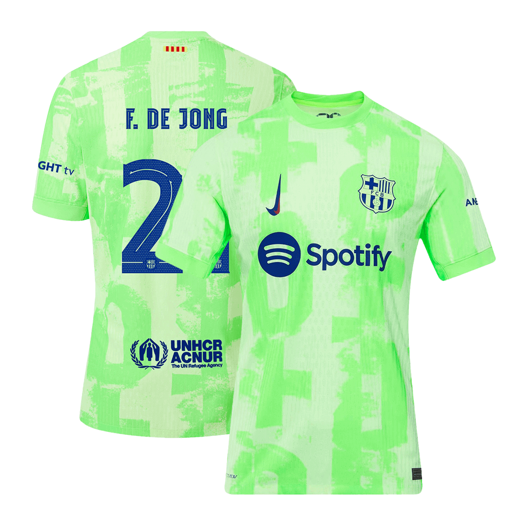 Barcelona F.DE JONG #21 Third Away Soccer Jersey Authentic - UCL Edition - gojersey