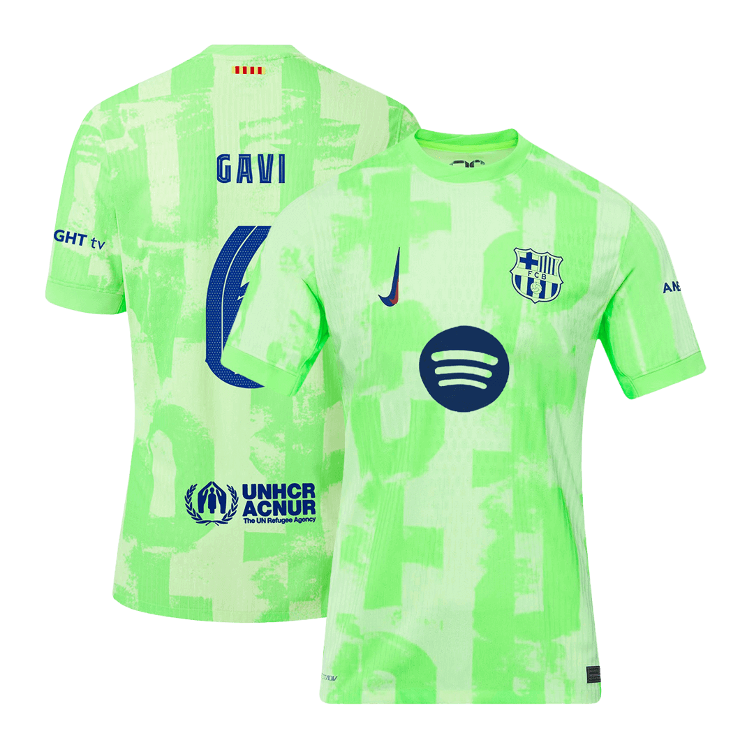 Barcelona GAVI #6 Third Away Soccer Jersey Authentic- UCL（Spotify Logo Without Text） - gojersey