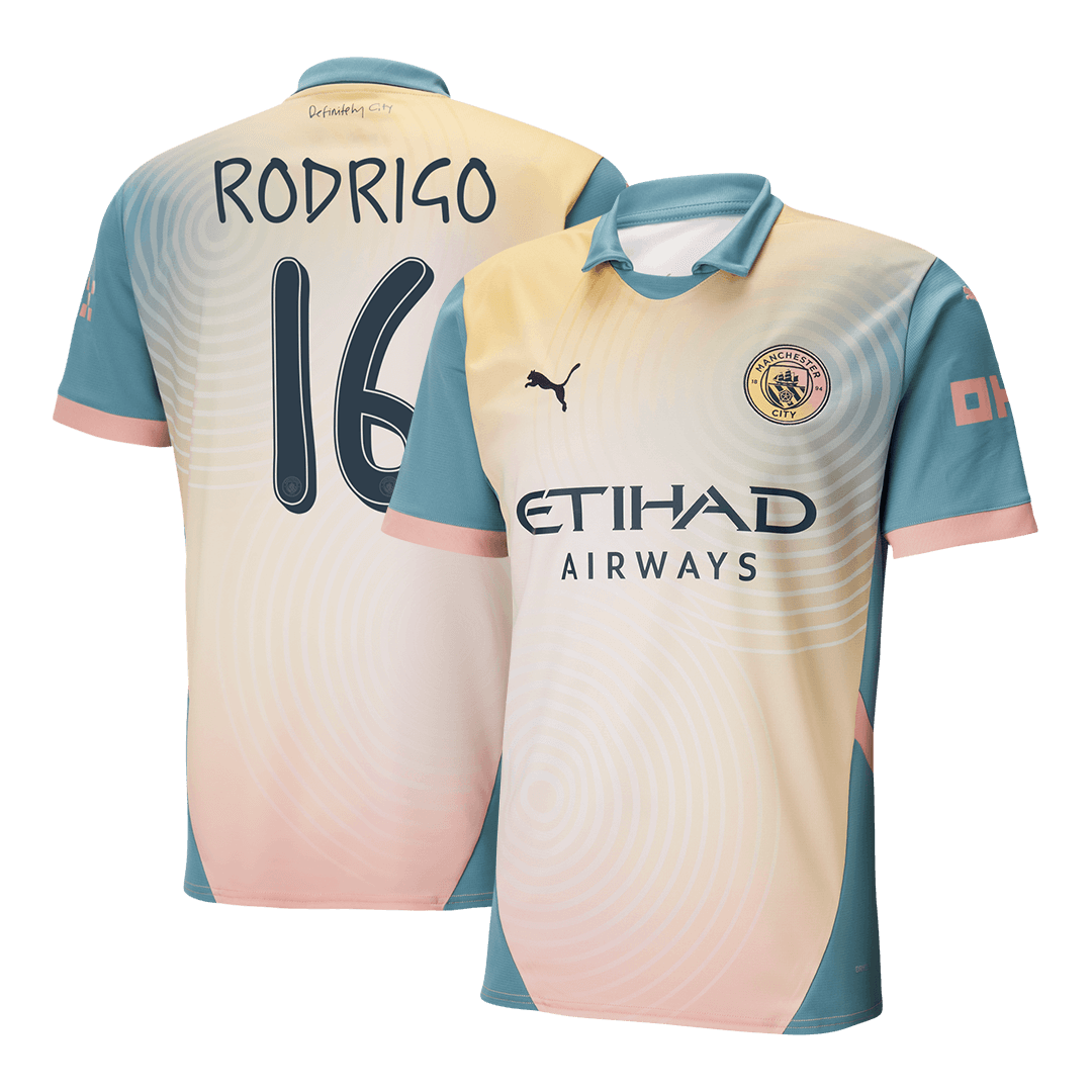 Manchester City RODRIGO #16 Fourth Away Soccer Jersey - Definitely City (UCL Edition) - gojersey