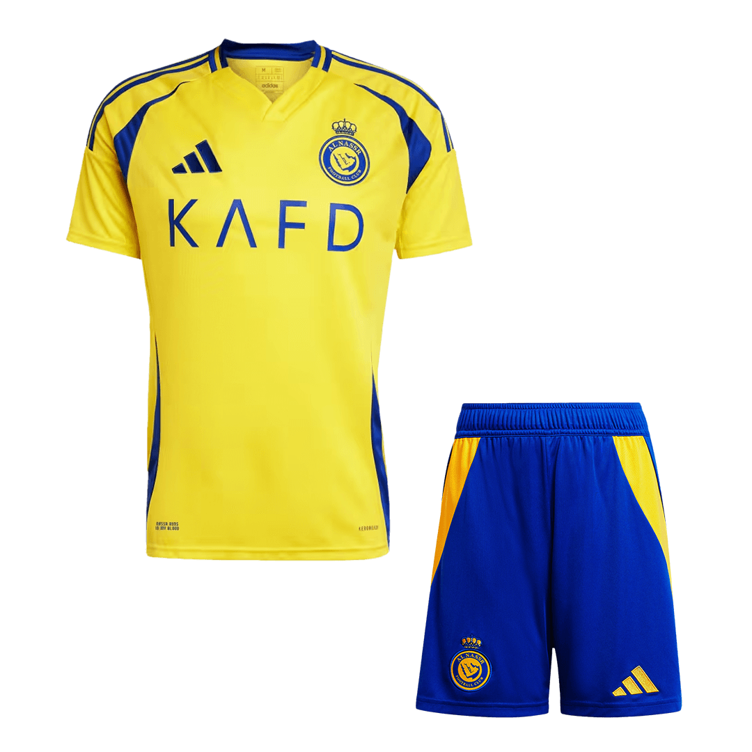 Al Nassr Home Soccer Jersey Kit (Jersey+Shorts) - gojersey