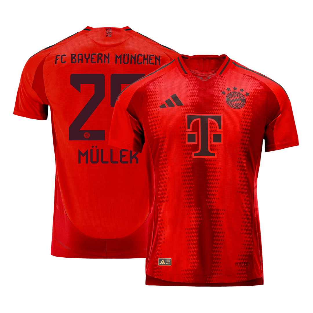 Bayern Munich MÜLLER #25 Home Soccer Jersey Authentic - gojersey