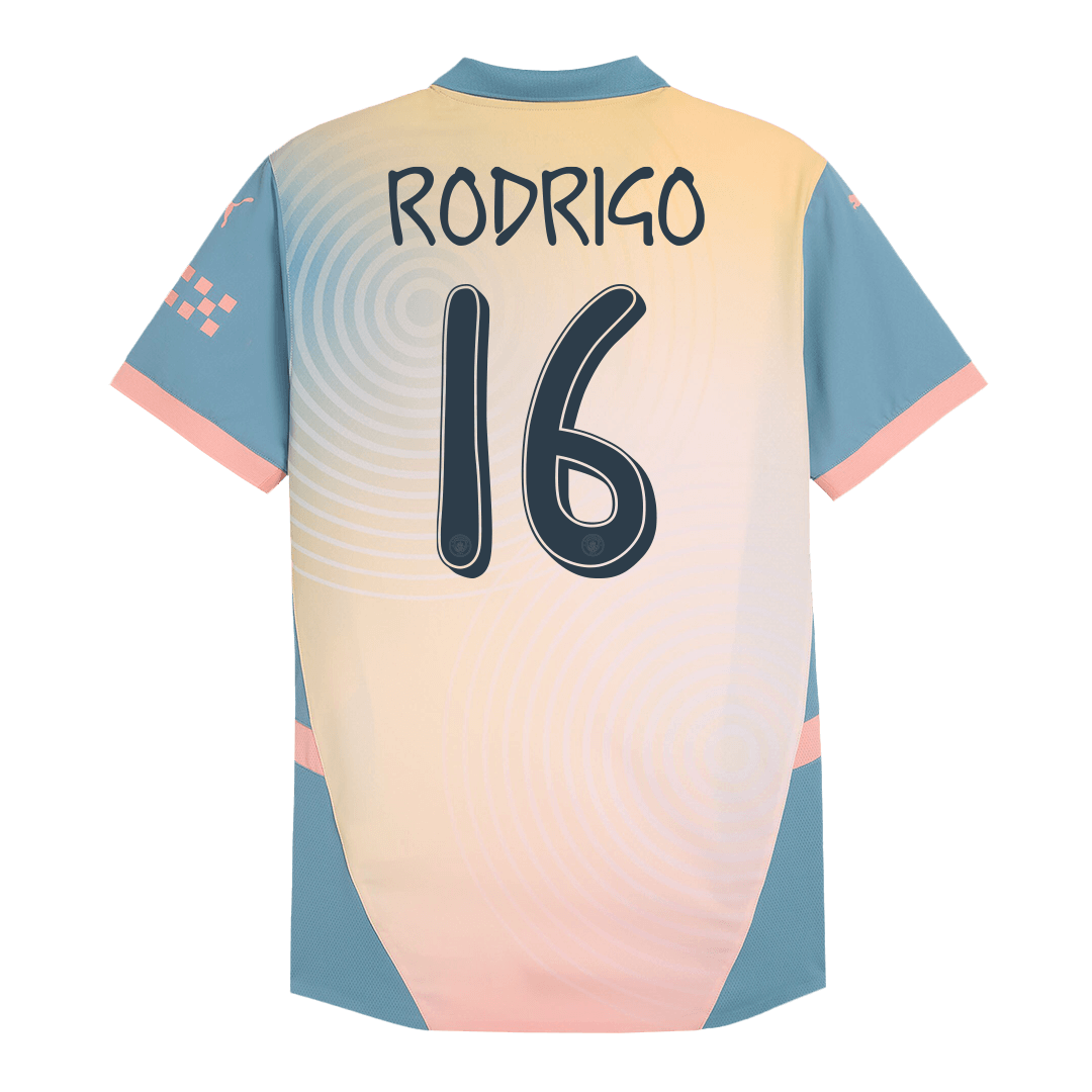 Manchester City RODRIGO #16 Fourth Away Soccer Jersey Authentic- Definitely City (UCL Edition) - gojersey