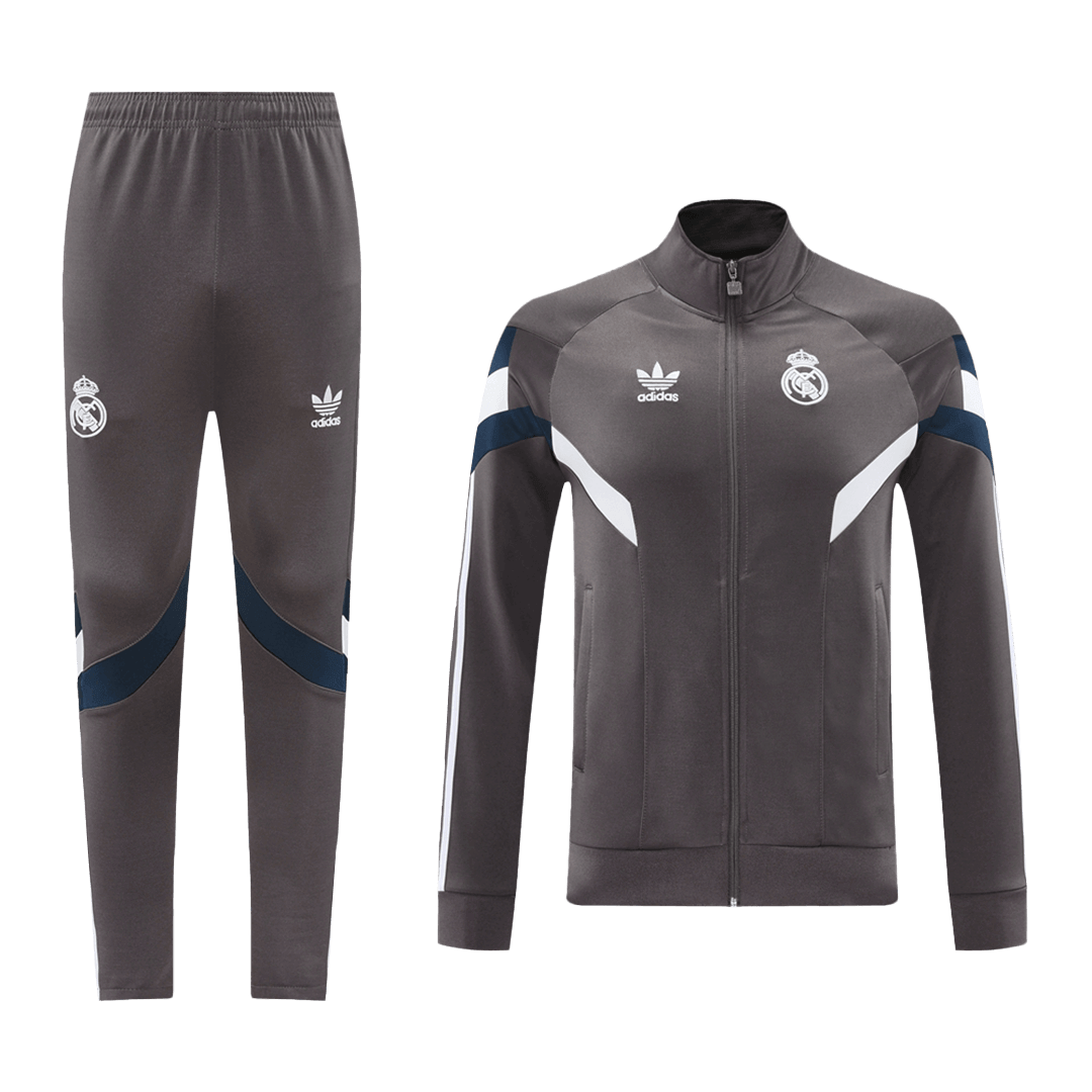 Real Madrid Training Kit - Gray (Jacket+Pants) - gojersey