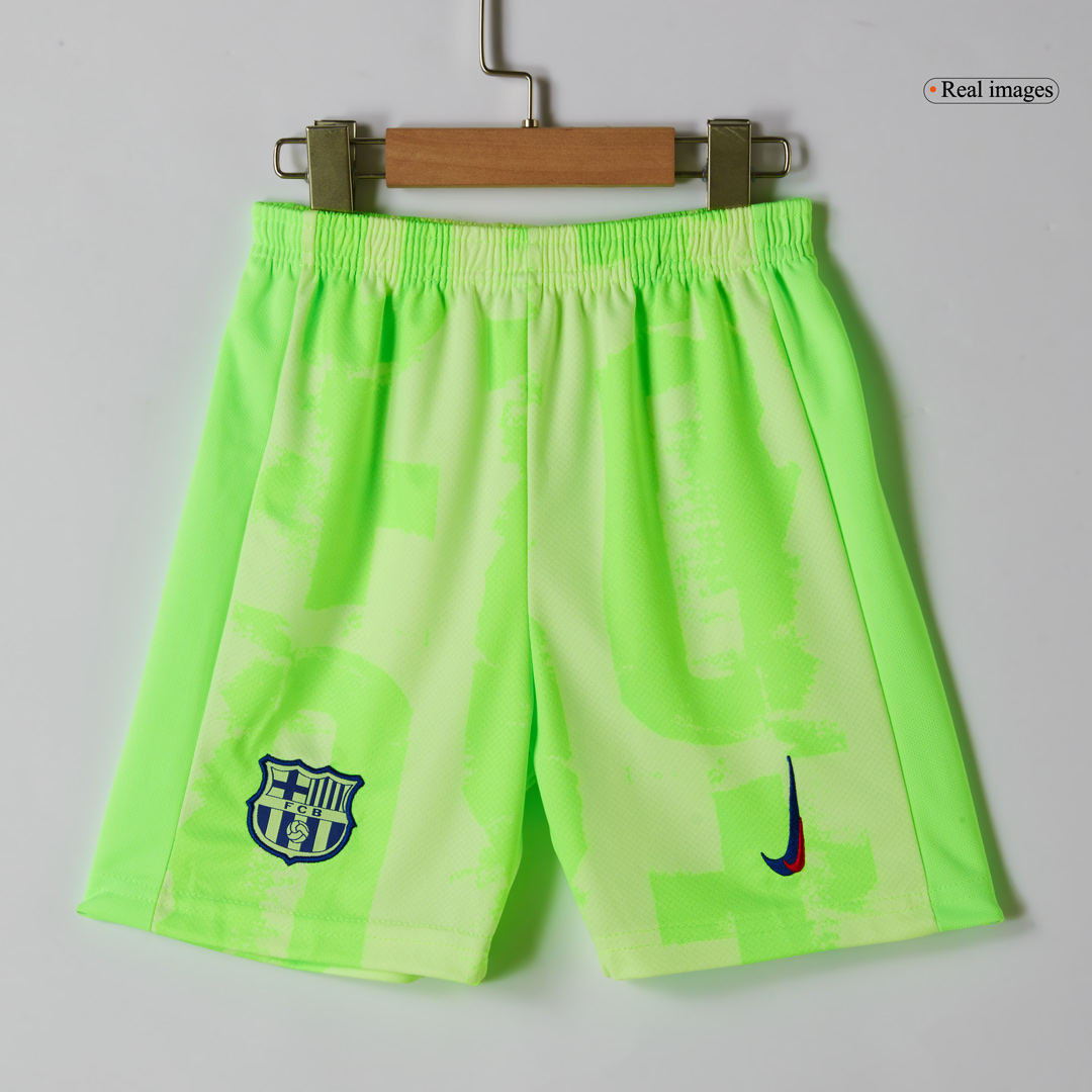 Barcelona Third Away Soccer Jersey Kit Kids(Jersey+Shorts) - UCL (Spotify Logo Without Text) - gojersey