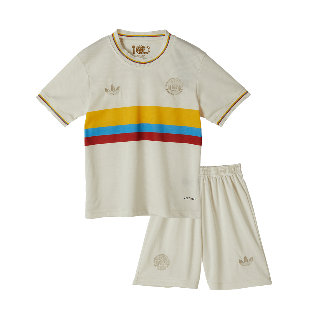 Colombia Soccer Jersey Kit Kids(Jersey+Shorts) - 100th Anniversary - gojersey