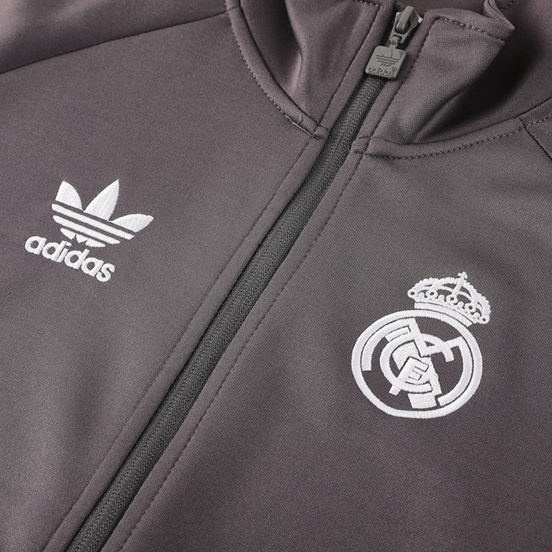 Real Madrid Training Jacket Gray - gojersey
