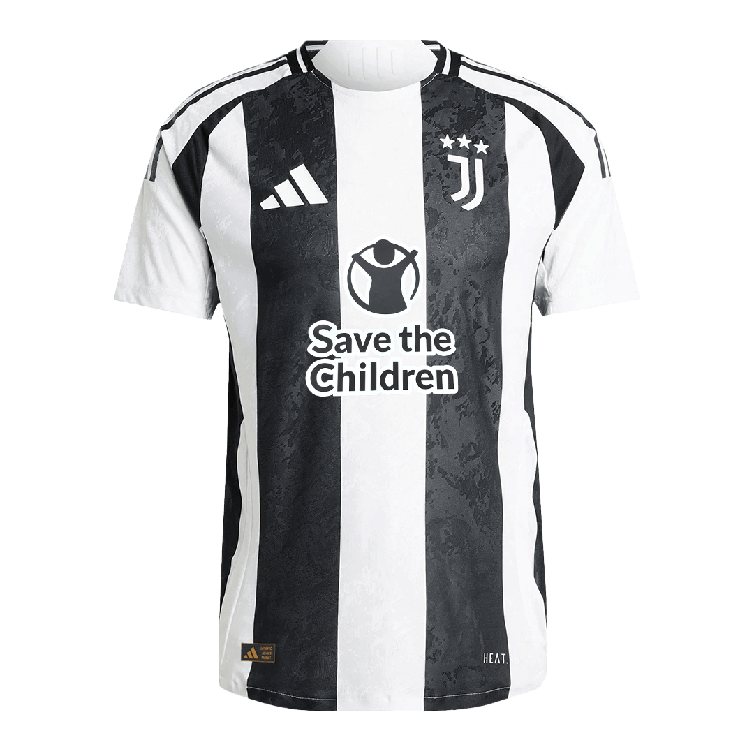 Juventus Home Soccer Jersey Authentic- Save The Children Sponsor - gojersey