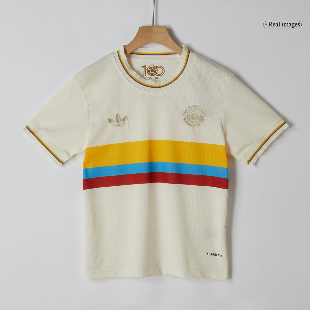 Colombia Soccer Jersey Kit Kids(Jersey+Shorts) - 100th Anniversary - gojersey