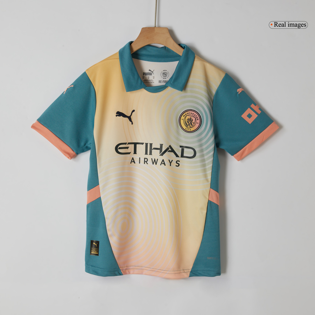 Manchester City Fourth Away Soccer Jersey Kit Kids(Jersey+Shorts)- Definitely City (UCL) - gojersey