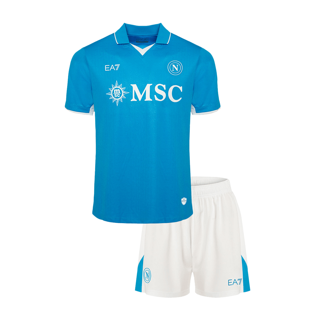 Napoli Home Soccer Jersey Kit Kids(Jersey+Shorts) - gojersey