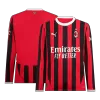 AC Milan Long Sleeve Home Soccer Jersey - gojersey